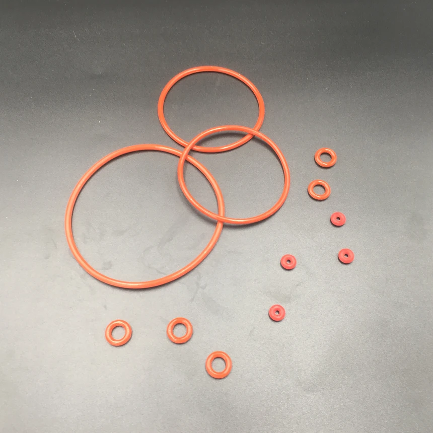

48mm 49mm 50mm 51mm 52mm 53mm 54mm 55mm Outside Diameter OD 1.5mm Thickness Red White VMQ Silicone Seal Washer O Ring Gasket