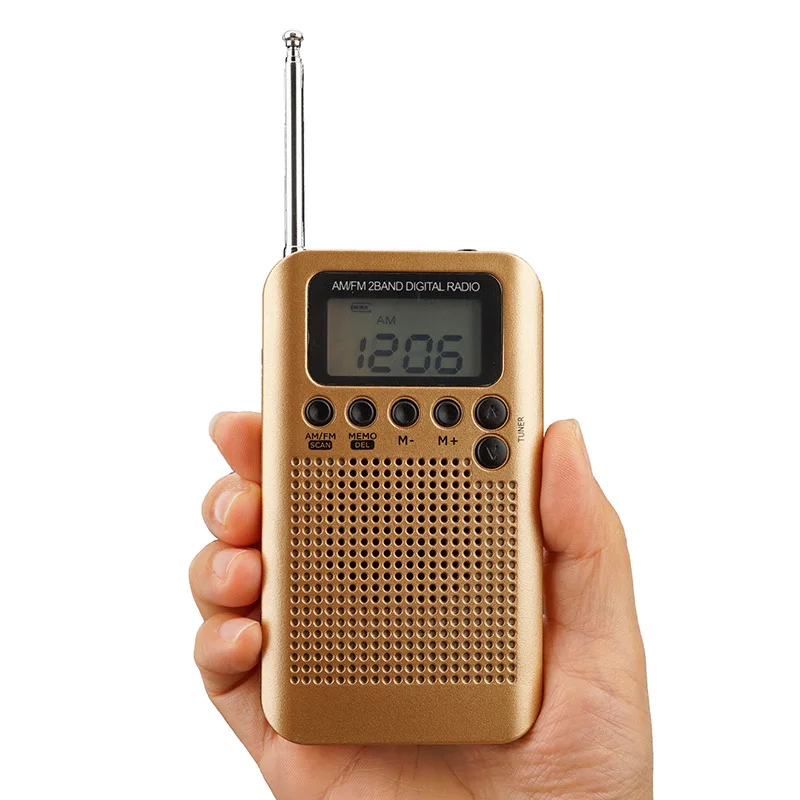 Портативный FM-радиоприемник FM AM музыкальный плеер цифровой мини-радиоприемник