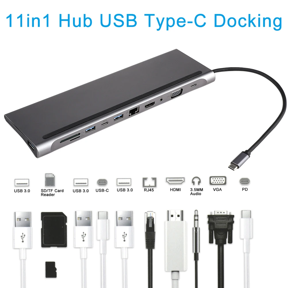11 USB C Hub USB C Adapter Hub Hub Hub For RJ45 Ethernet HDMI Hub Data / PD Charging 3 USB 3.0 SD / TF Card Reader /3.5mm Audio
11 USB C Hub USB C Adapter Hub Hub Hub For RJ45 Ethernet HDMI Hub Data / PD Charging 3 USB 3.0 SD / TF Card Reader /3.5mm Audio