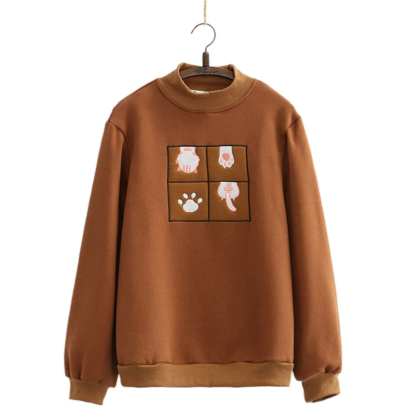 Winter Japan Style Fleece Thick Sweatshirt Women's Casual Loose Plus Velvet Pullover Female Harajuku Tracksuits 2011110
Winter Japan Style Fleece Thick Sweatshirt Women's Casual Loose Plus Velvet Pullover Female Harajuku Tracksuits 2011110