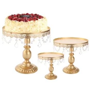 3 Pcs/Set Gold Cake Stand Metal Iron Crystal Wedding Party Decoration Supplier Baking Cake Accessory Tools
3 Pcs/Set Gold Cake Stand Metal Iron Crystal Wedding Party Decoration Supplier Baking Cake Accessory Tools