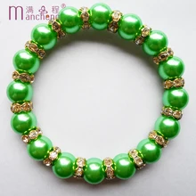 2022 trendy new mode 10mm green pearl Elastic bracelet fine quality Set auger green pearl rope chain bracelet women
2022 trendy new mode 10mm green pearl Elastic bracelet fine quality Set auger green pearl rope chain bracelet women