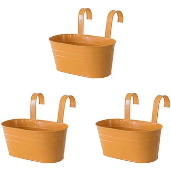 Iron Hanging Flower Pots with Removable Hook-Shaped Elliptical Railing Fence Garden Fence Flower Pots (3 Pcs Oranges)
Iron Hanging Flower Pots with Removable Hook-Shaped Elliptical Railing Fence Garden Fence Flower Pots (3 Pcs Oranges)