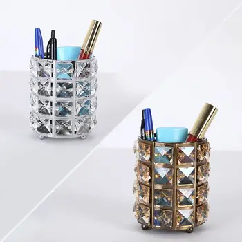European Bead Crystal Metal Makeup Brush Storage Tube Eyebrow Pencil Organizer Dressing Table Jewelry Pen Holder
European Bead Crystal Metal Makeup Brush Storage Tube Eyebrow Pencil Organizer Dressing Table Jewelry Pen Holder