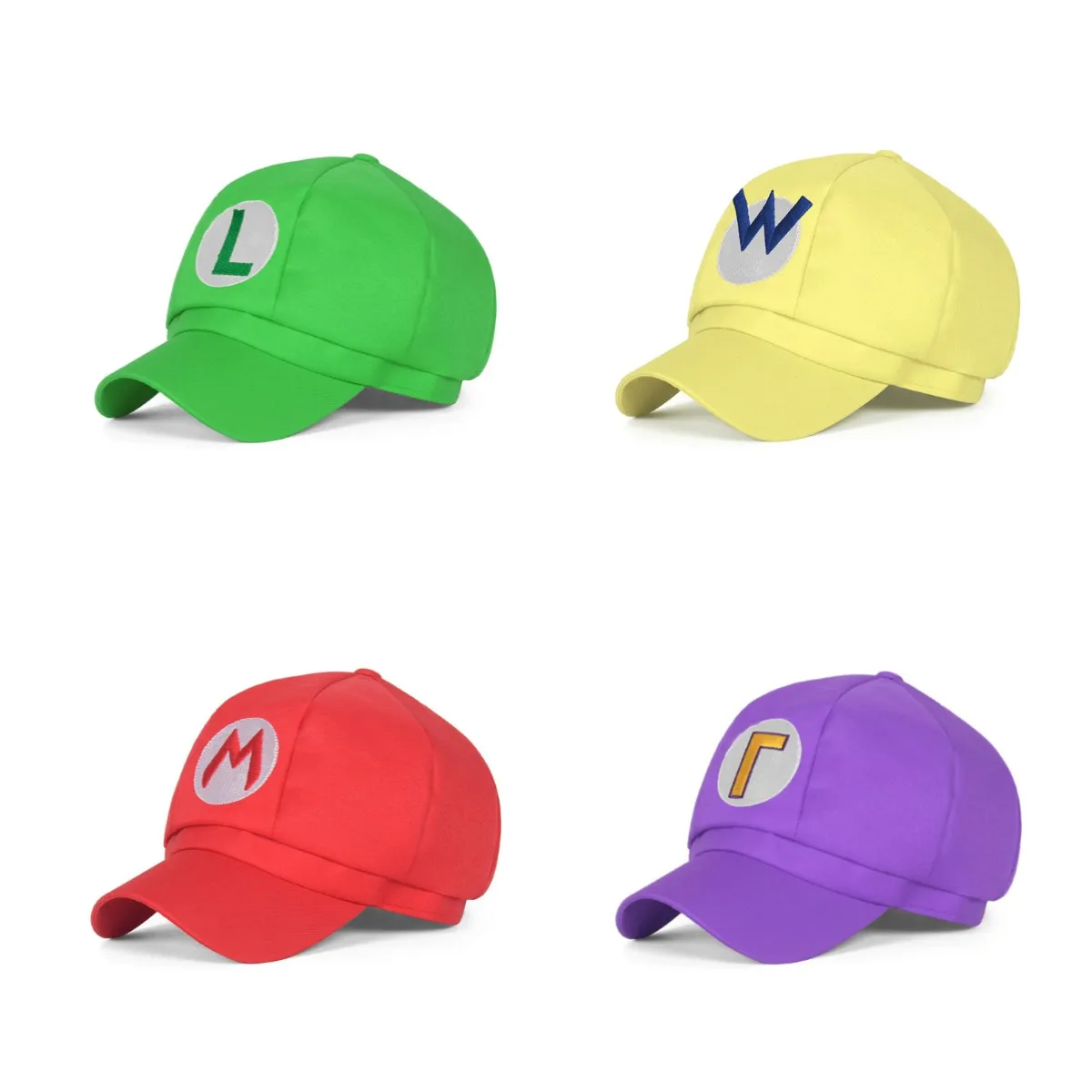 

Adult children animation game Super Luigi brothers Cosplay hat personality fashion cartoon octagonal cap sun hat baseball cap