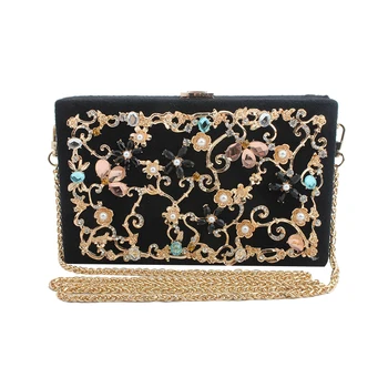 2019 autumn and winter new linen fabric hollow diamond-studded alloy flower hand small square bag
2019 autumn and winter new linen fabric hollow diamond-studded alloy flower hand small square bag