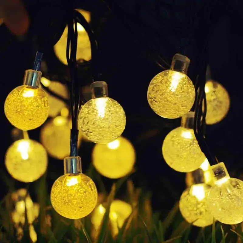 Fairy Garland LED Ball String Lights Waterproof for Christmas Landscape Solar Crystal Ball Lamp String Tree Wedding Decor
Fairy Garland LED Ball String Lights Waterproof for Christmas Landscape Solar Crystal Ball Lamp String Tree Wedding Decor