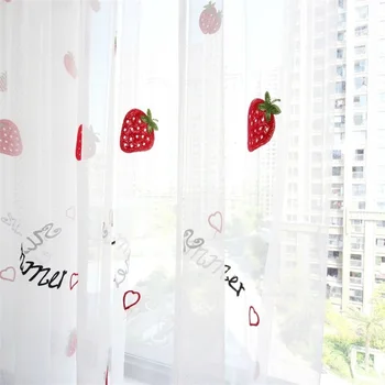 Cute Fruit Strawberry Embroidered Curtain For Children's Room Princess Room Girl Pink Curtain Modern Window Sheer Tulle ZH209#4
Cute Fruit Strawberry Embroidered Curtain For Children's Room Princess Room Girl Pink Curtain Modern Window Sheer Tulle ZH209#4