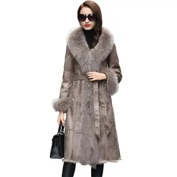 Women New 2020 Autumn Winter Real Fur Coat Natural Fox Fur Collar Rabbit Long OverCoats Female Real Genuine Leather Jacket T222
Women New 2020 Autumn Winter Real Fur Coat Natural Fox Fur Collar Rabbit Long OverCoats Female Real Genuine Leather Jacket T222