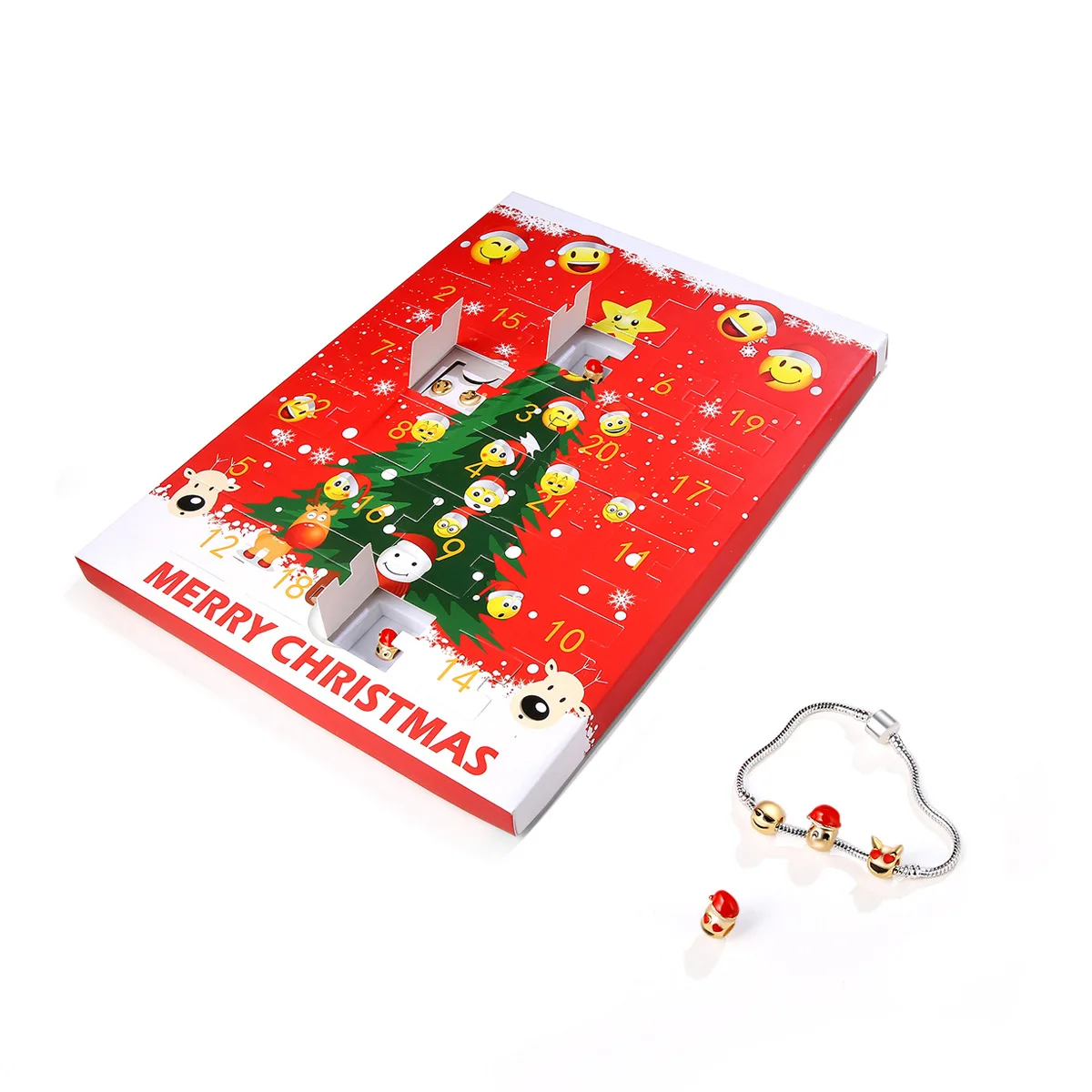 2019 Christmas Countdown Calendar Advent Calendar Women Girls Jewelry DIY 24 Days Charms with Bracelet Emoji Beads Ear Studs Set
2019 Christmas Countdown Calendar Advent Calendar Women Girls Jewelry DIY 24 Days Charms with Bracelet Emoji Beads Ear Studs Set