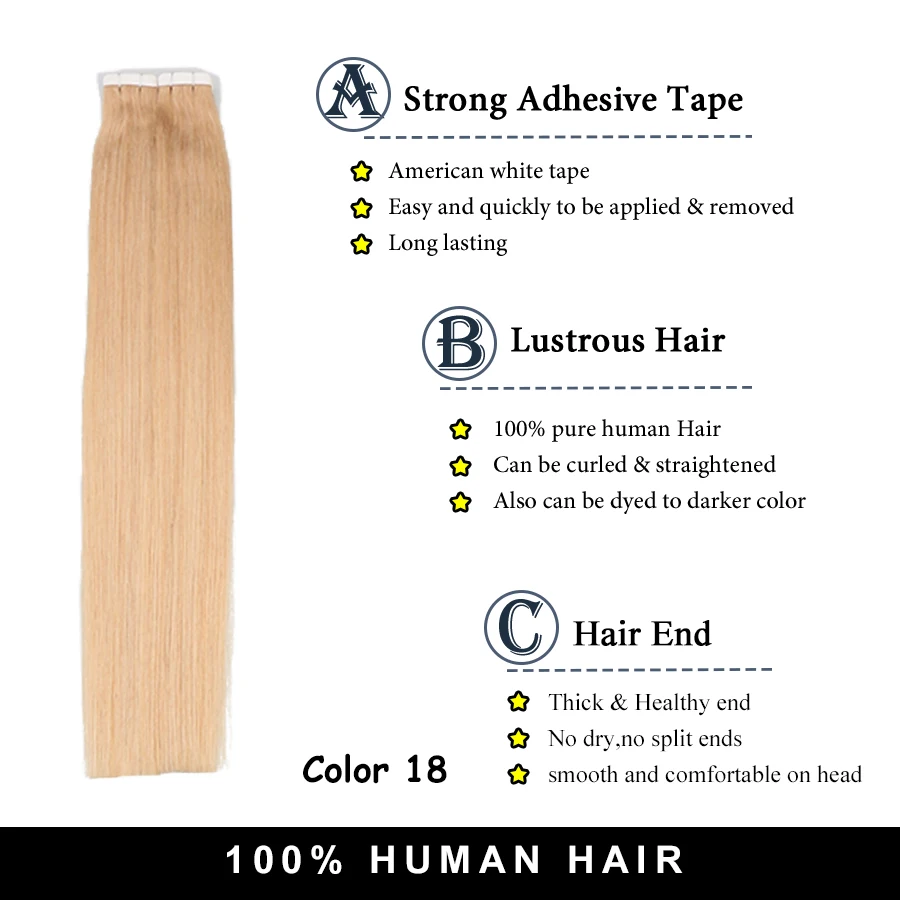 Sindra tape hair extensions human Machine Remy Straight On Adhesive Invisible Skin Weft tape in human hair (4)