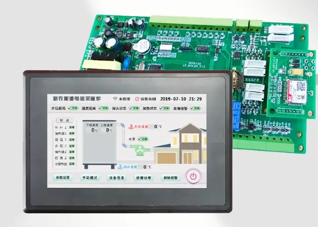Electromagnetic Heating Boiler Controller 7-inch Touch Screen Boiler Intelligent Thermostat
Electromagnetic Heating Boiler Controller 7-inch Touch Screen Boiler Intelligent Thermostat