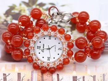 New Genuine Red Agate Bracelet Watch heart-shaped New Year gift Valentine's Day Gift Crystal Watch
New Genuine Red Agate Bracelet Watch heart-shaped New Year gift Valentine's Day Gift Crystal Watch