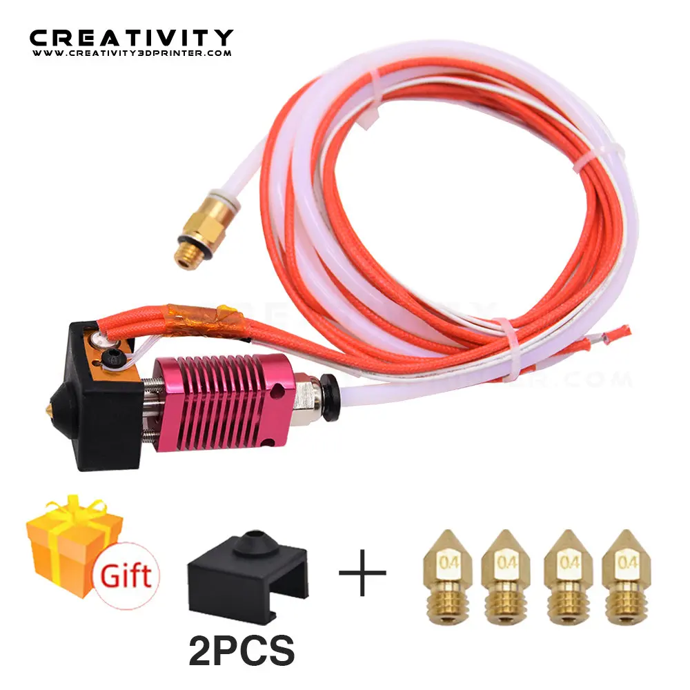 3D Printer Extruder Assembled Mk8 Hot End Kit For Ender3 / Ender3Pro/CR10 With Aluminum Heating Block 1.75Mm 0.4Mm Nozzle
3D Printer Extruder Assembled Mk8 Hot End Kit For Ender3 / Ender3Pro/CR10 With Aluminum Heating Block 1.75Mm 0.4Mm Nozzle