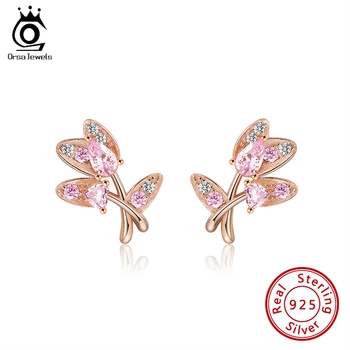 ORSA JEWELS Pure Sterling 925 Silver Stud Earring Leaf Shape AAAA Zirconia Dangle Earrings Ornaments For Girl Anniversary EQE06
ORSA JEWELS Pure Sterling 925 Silver Stud Earring Leaf Shape AAAA Zirconia Dangle Earrings Ornaments For Girl Anniversary EQE06