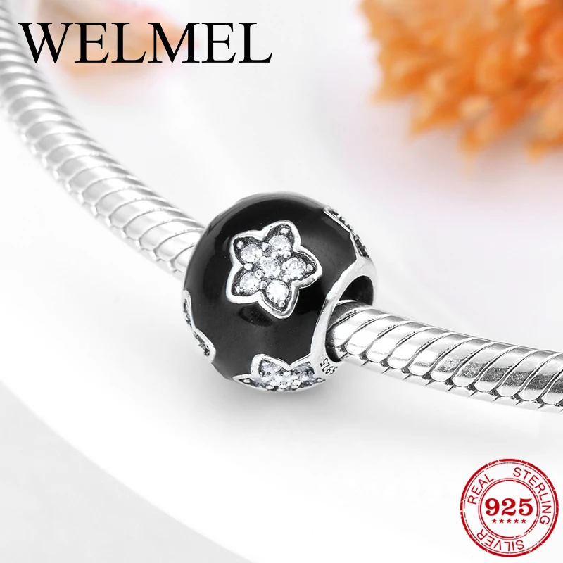 100% Real 925 Sterling Silver Black Enemal Sparkling CZ Flowers Beads fit Original Charms Pandora Women Bracelet Jewelry Making
100% Real 925 Sterling Silver Black Enemal Sparkling CZ Flowers Beads fit Original Charms Pandora Women Bracelet Jewelry Making