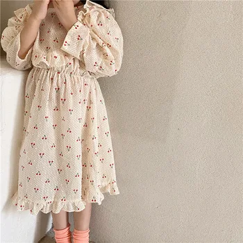 2020 Autumn New Baby Girls Cherry Floral Long Sleeve Cotton Princess Dress Baby Kids Fashion Causal A Line Dress Clothing
2020 Autumn New Baby Girls Cherry Floral Long Sleeve Cotton Princess Dress Baby Kids Fashion Causal A Line Dress Clothing