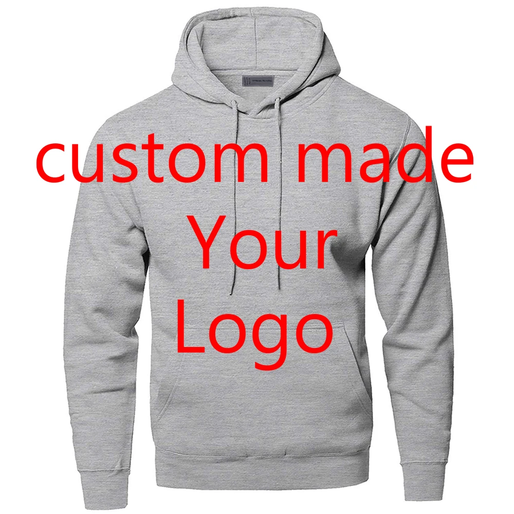 Custom Made Customize Your Logo Hoodies Sweatshirt Sportswear Streetwear Men