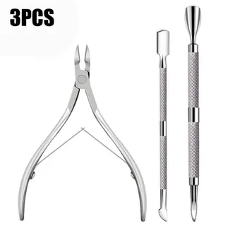 3pcs/set Nail Tool Stainless Steel Cuticle Nipper Spoon Pusher Dead Skin Remover Scissors Trimmer Cutter Clipper Feet Care Tools
3pcs/set Nail Tool Stainless Steel Cuticle Nipper Spoon Pusher Dead Skin Remover Scissors Trimmer Cutter Clipper Feet Care Tools