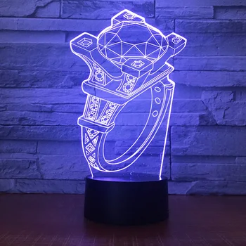Diamond Ring 3D LED RGB Night Light 7 Color Change Desk Light Action Figures 2931 Kids Home Christmas Toys
Diamond Ring 3D LED RGB Night Light 7 Color Change Desk Light Action Figures 2931 Kids Home Christmas Toys