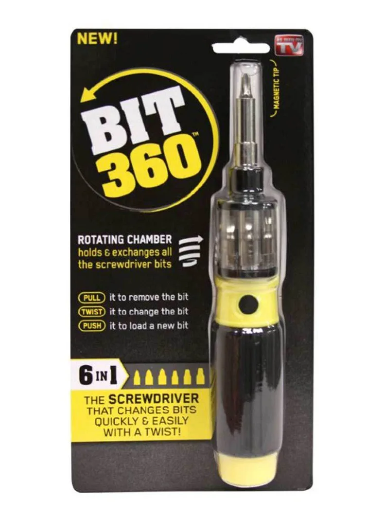 6-in-1 Nake Bit 360 Screwdriver Multi-functional Rotating Screw Driver Quickly Switch Extendable
6-in-1 Nake Bit 360 Screwdriver Multi-functional Rotating Screw Driver Quickly Switch Extendable