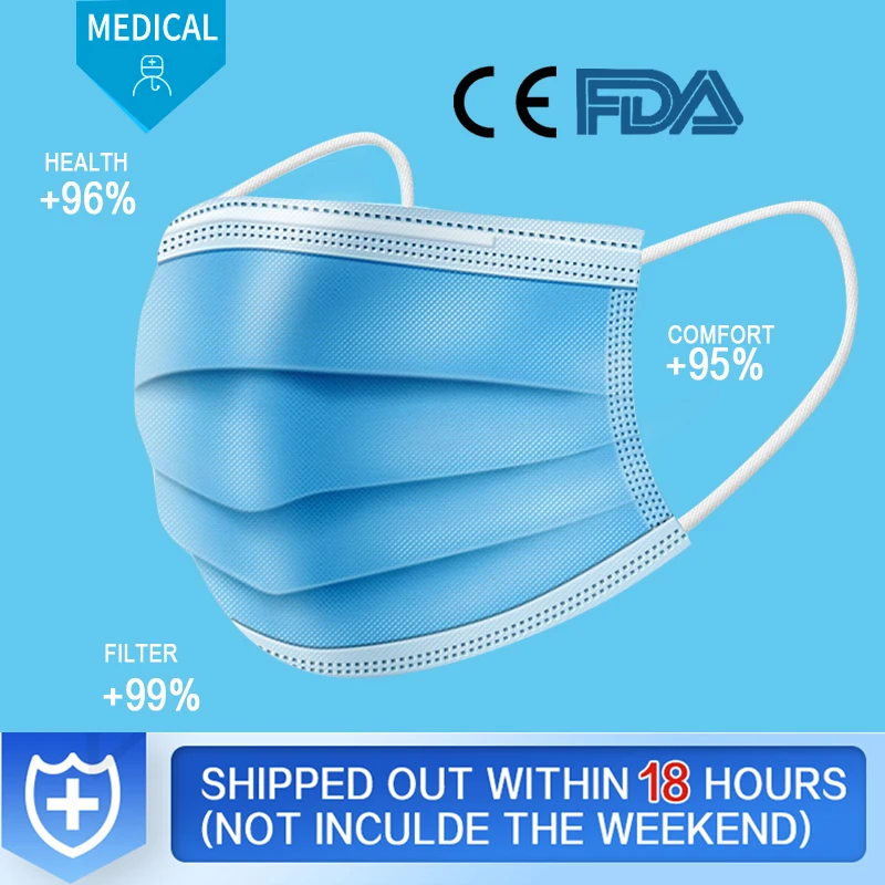 3 layer mask 50pcs Mask Face Mouth Masks Non Woven Disposable Anti-Dust Meltblown cloth Masks Earloops Masks
3 layer mask 50pcs Mask Face Mouth Masks Non Woven Disposable Anti-Dust Meltblown cloth Masks Earloops Masks