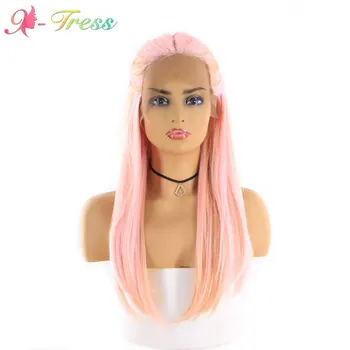 X-TRESS Cross Lace Front Synthetic Wig For Women Medium 18inch Rose Gold Straight Wig Cosplay Hair Synthetic Lace Front Wig
X-TRESS Cross Lace Front Synthetic Wig For Women Medium 18inch Rose Gold Straight Wig Cosplay Hair Synthetic Lace Front Wig