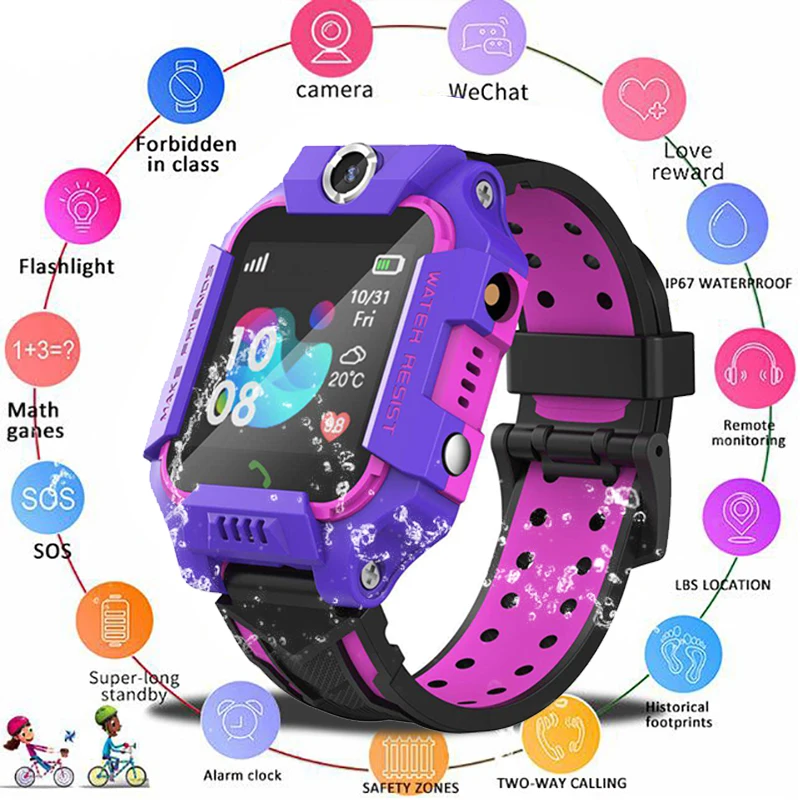 Q19 Children Kids Smart Watch IP67 Deep Waterproof 2G SIM Card GPS Tracker Camera SOS Call Location Reminder Anti-Lost Watch
Q19 Children Kids Smart Watch IP67 Deep Waterproof 2G SIM Card GPS Tracker Camera SOS Call Location Reminder Anti-Lost Watch