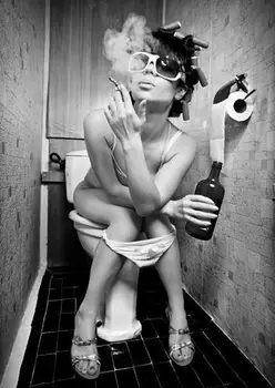 GIRL ON THE TOILET SMOKING DRINKING Silk Cloth Poster Art Bedroom Decoration
GIRL ON THE TOILET SMOKING DRINKING Silk Cloth Poster Art Bedroom Decoration