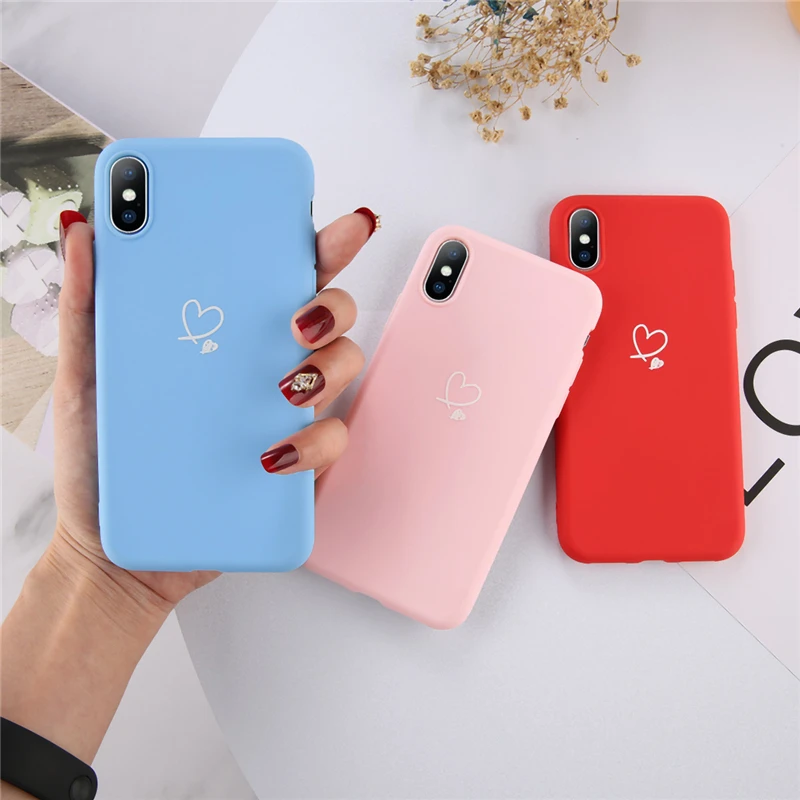 ottwn Cute Love Heart Phone Cover For iPhone 11 X XR XS Max Soft TPU Back Case For iPhone 7 8 6 6S Plus Plain Fitted Cases Cover
ottwn Cute Love Heart Phone Cover For iPhone 11 X XR XS Max Soft TPU Back Case For iPhone 7 8 6 6S Plus Plain Fitted Cases Cover