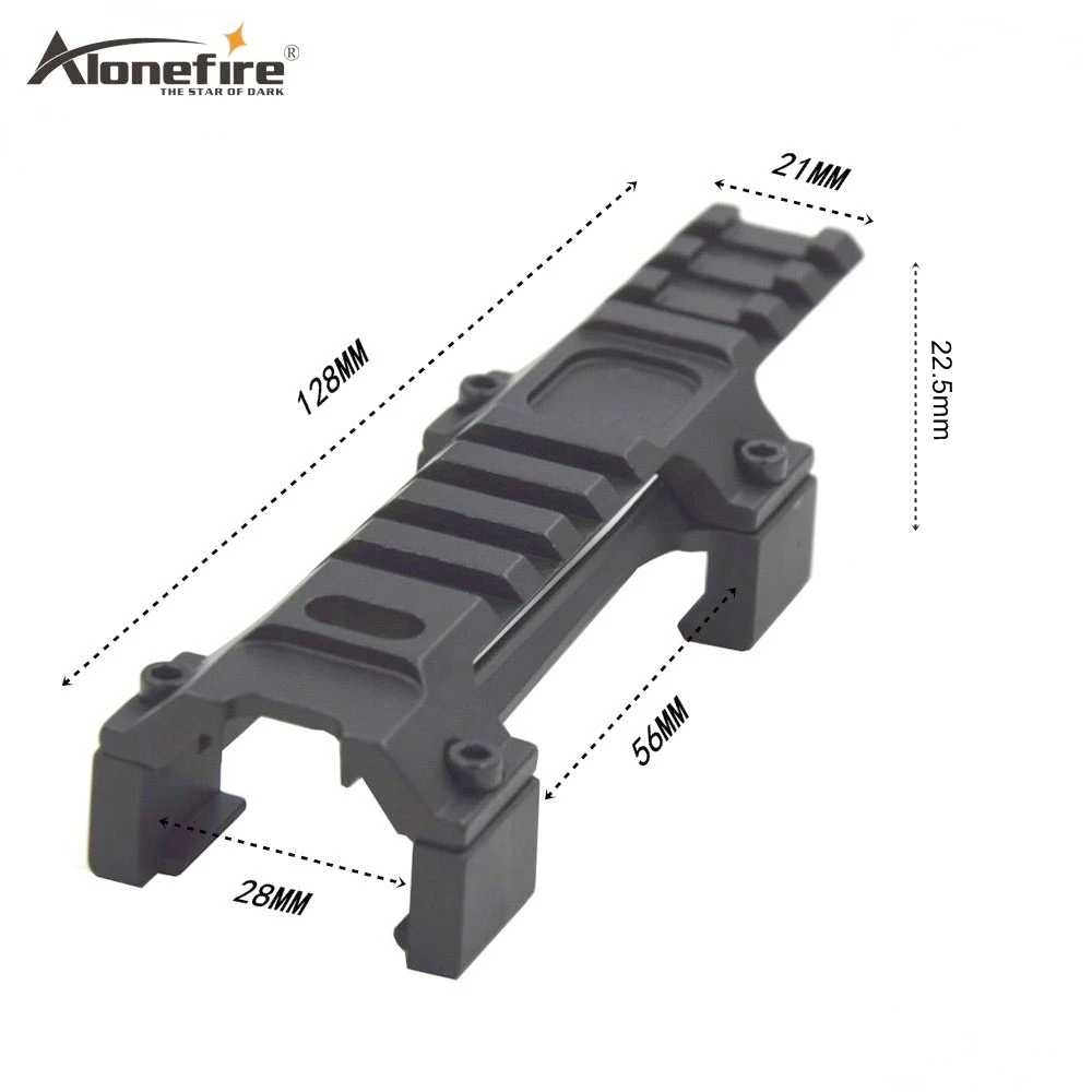 Alonefire Y0007 Military Gear Aluminium Airsoft MP5 G3 21mm Scope Mount Rail Picatinny Base Dovetail guide rail bracket | Лампы и