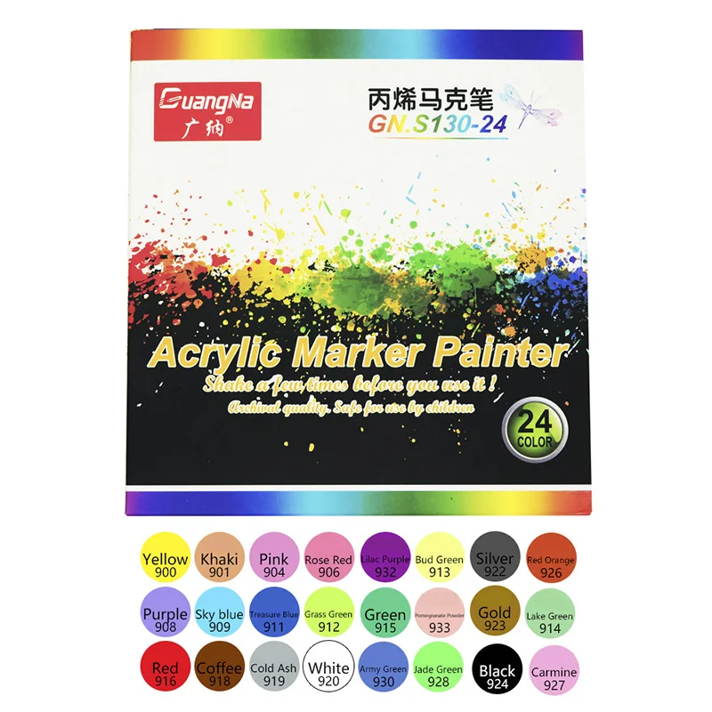 24 Colors Student Color Acrylic Marker Pen Set Children Markers for Drawing Washable Multifunction Creative DIY Art Supplies
24 Colors Student Color Acrylic Marker Pen Set Children Markers for Drawing Washable Multifunction Creative DIY Art Supplies