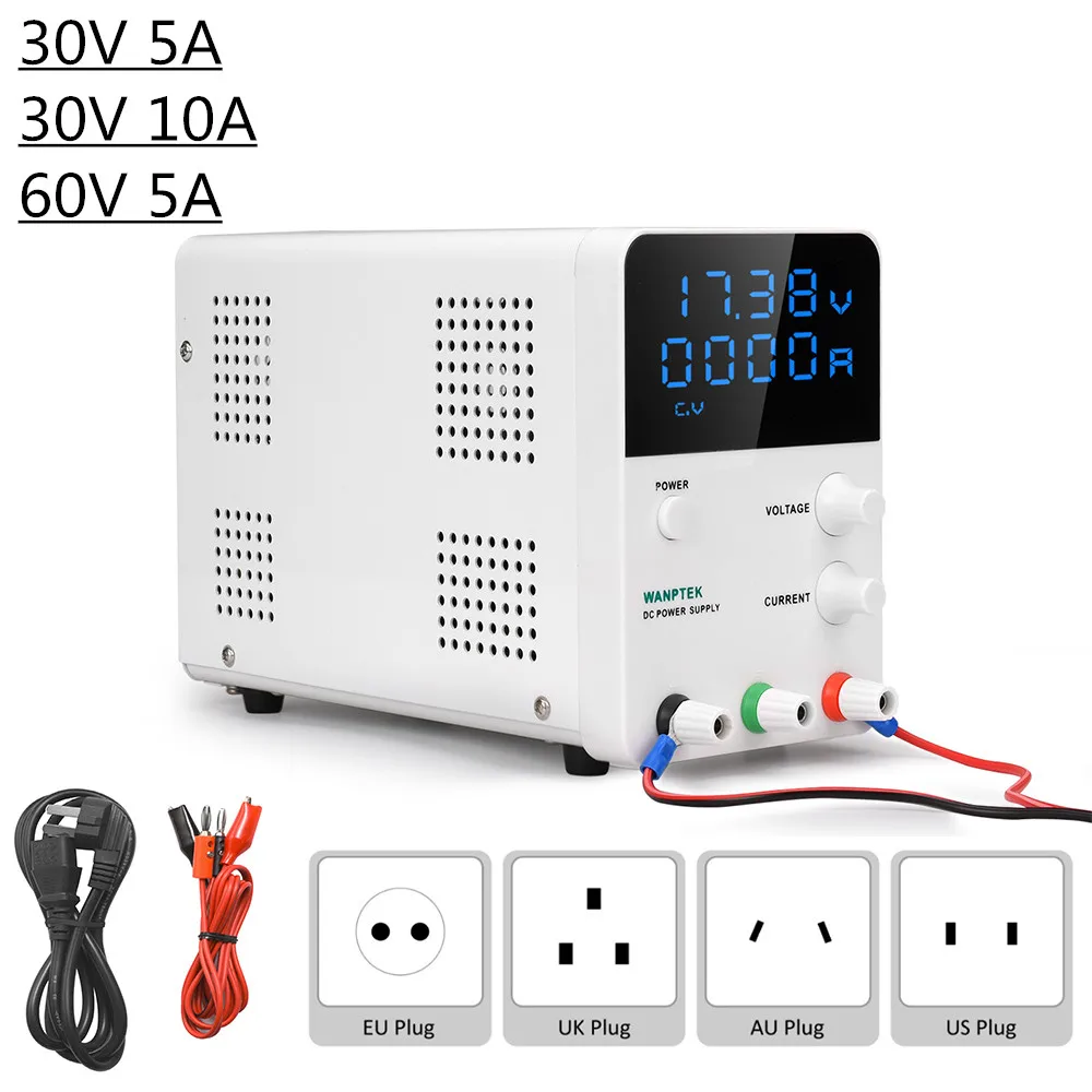 4-Digits DC Adjustable Lab Power Supply Laboratory 30V 10A 5A Bench Source Switching Power Supplies Voltage Regulator 220 V
4-Digits DC Adjustable Lab Power Supply Laboratory 30V 10A 5A Bench Source Switching Power Supplies Voltage Regulator 220 V