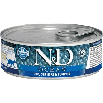 FARMINA FARMINA CAT N & D OCEAN COD, SHRIMPS & PUMPKIN bezzernovye adult cats with codfish, shrimp and pumpkin 80 g
FARMINA FARMINA CAT N & D OCEAN COD, SHRIMPS & PUMPKIN bezzernovye adult cats with codfish, shrimp and pumpkin 80 g