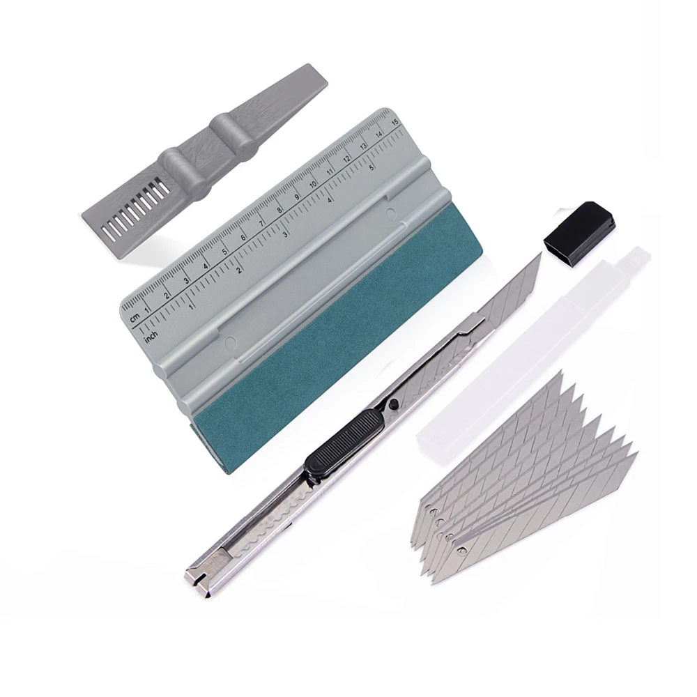 EHDIS Car Wrap Tools Kit Carbon Fiber Big Scale Felt Squeegee Scraper Vinyl Car Wrapping Sticker Cutter Knife Window Tints Tool
EHDIS Car Wrap Tools Kit Carbon Fiber Big Scale Felt Squeegee Scraper Vinyl Car Wrapping Sticker Cutter Knife Window Tints Tool