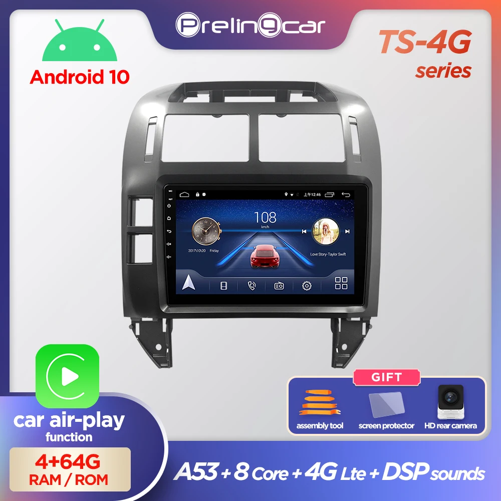 Автомагнитола Prelingcar 2 Din Android 10 0 без DVD мультимедийный видеоплеер GPS навигация для