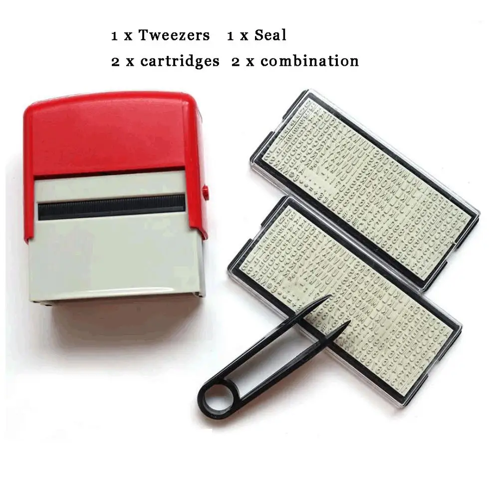 1 Set Self-Inking Stamp Set Customized Rubber Stamp Kit Personalise DIY Business Name Number Address Printing Stamp Tweezers Kit
1 Set Self-Inking Stamp Set Customized Rubber Stamp Kit Personalise DIY Business Name Number Address Printing Stamp Tweezers Kit