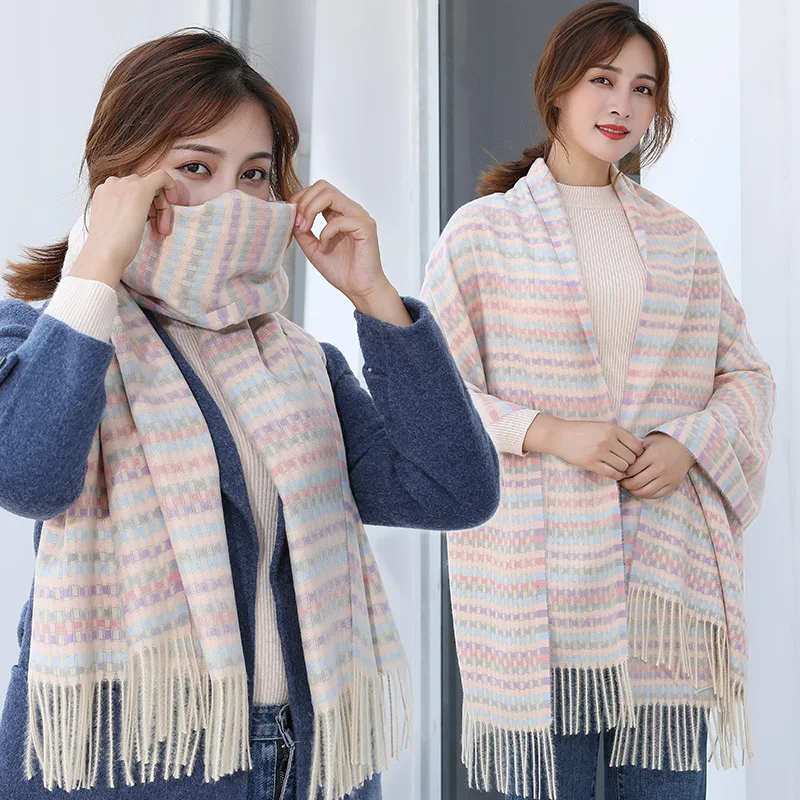 2020 The New Version of The Tassel Candy-colored Plaid Scarf In Autumn/Winter Warm Cashmere Imitation Shawl for Women
2020 The New Version of The Tassel Candy-colored Plaid Scarf In Autumn/Winter Warm Cashmere Imitation Shawl for Women