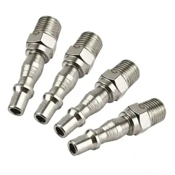 Air Line Hose Fitting Connector Quick Release 1/4 Male Thread 5pk
Air Line Hose Fitting Connector Quick Release 1/4 Male Thread 5pk