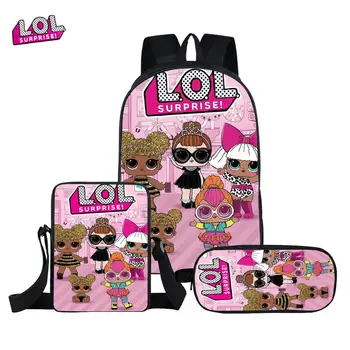 3pcs LOL superise Dolls Children School Bags Orthopedic Backpack Kids School Boys Girls Mochila Infantil Cartoon Bookbags
3pcs LOL superise Dolls Children School Bags Orthopedic Backpack Kids School Boys Girls Mochila Infantil Cartoon Bookbags