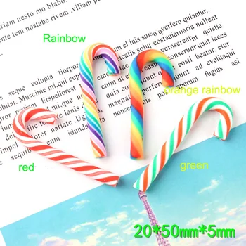 10Pcs 20*50mm Rainbow Stripes Clay Cane Candy Christmas Party Decoration Flat back Cabochons Scrapbooking DIY Crafts
10Pcs 20*50mm Rainbow Stripes Clay Cane Candy Christmas Party Decoration Flat back Cabochons Scrapbooking DIY Crafts