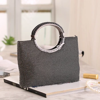 Women Luxury Evening Tote Bag Rhonestone Shining Dazzling Fashion Crossbody Handbag Elegant Purse for Party Banquet Prom Dress 
Women Luxury Evening Tote Bag Rhonestone Shining Dazzling Fashion Crossbody Handbag Elegant Purse for Party Banquet Prom Dress