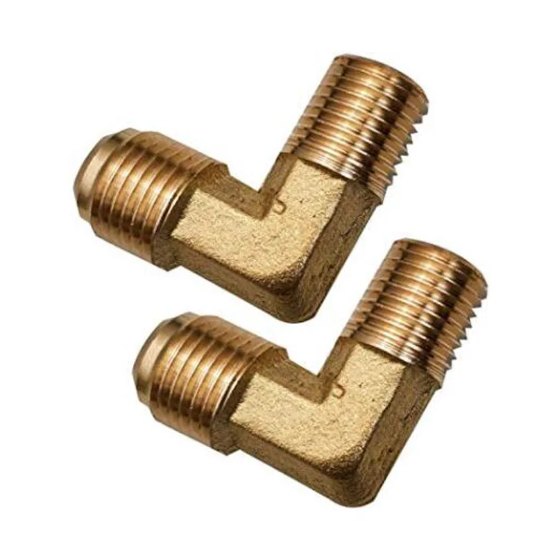 2PCS Metal Solid Brass 90 Degree Compression Elbow 3/8" Male Flare Convert To 1/4" NPT Male Coupling
2PCS Metal Solid Brass 90 Degree Compression Elbow 3/8" Male Flare Convert To 1/4" NPT Male Coupling