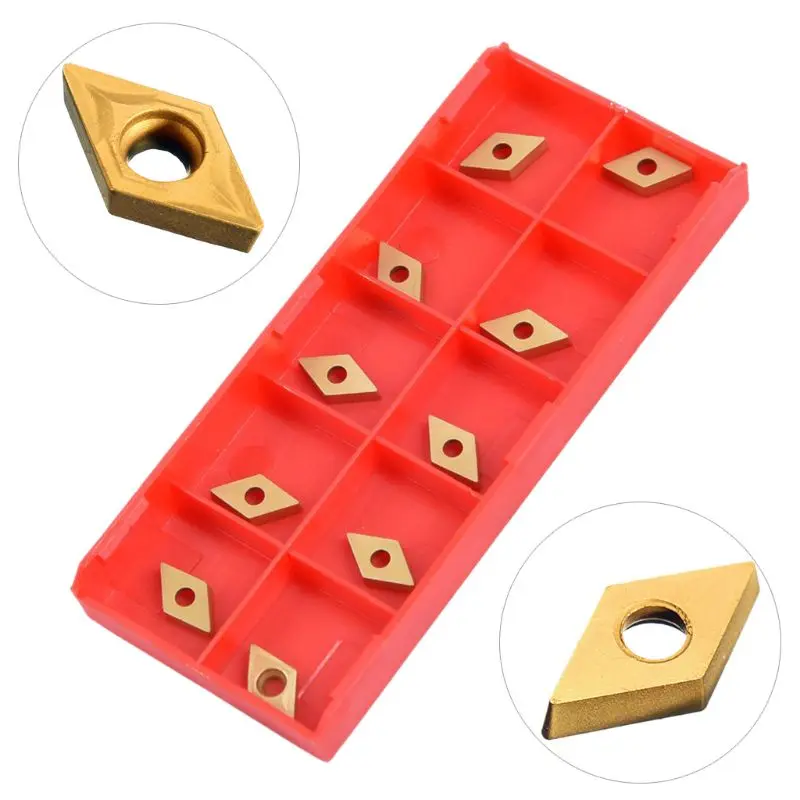 10 Pcs Carbide Metal Knife Insert Lathe Turning Tool DCMT070204 CNC Blade Parts B95B
10 Pcs Carbide Metal Knife Insert Lathe Turning Tool DCMT070204 CNC Blade Parts B95B