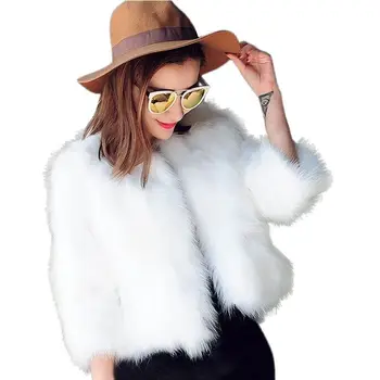 Women Elegant Three Quarter Sleeve Faux Fur Coats Fashion Winter Warm Fur Jackets Overcoat Women's Short Clothing
Women Elegant Three Quarter Sleeve Faux Fur Coats Fashion Winter Warm Fur Jackets Overcoat Women's Short Clothing