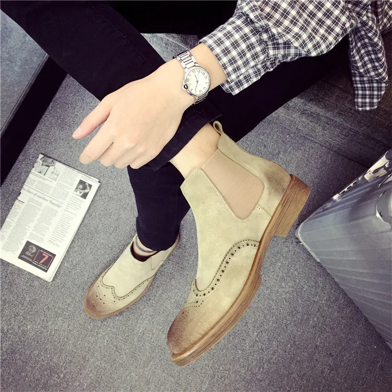Fashion Leisure Men Motorcycle Boots Sewing Ankle Pointed Toe Lace up Boots Winter Casual Solid Outdoor Working Shoes 
Fashion Leisure Men Motorcycle Boots Sewing Ankle Pointed Toe Lace up Boots Winter Casual Solid Outdoor Working Shoes