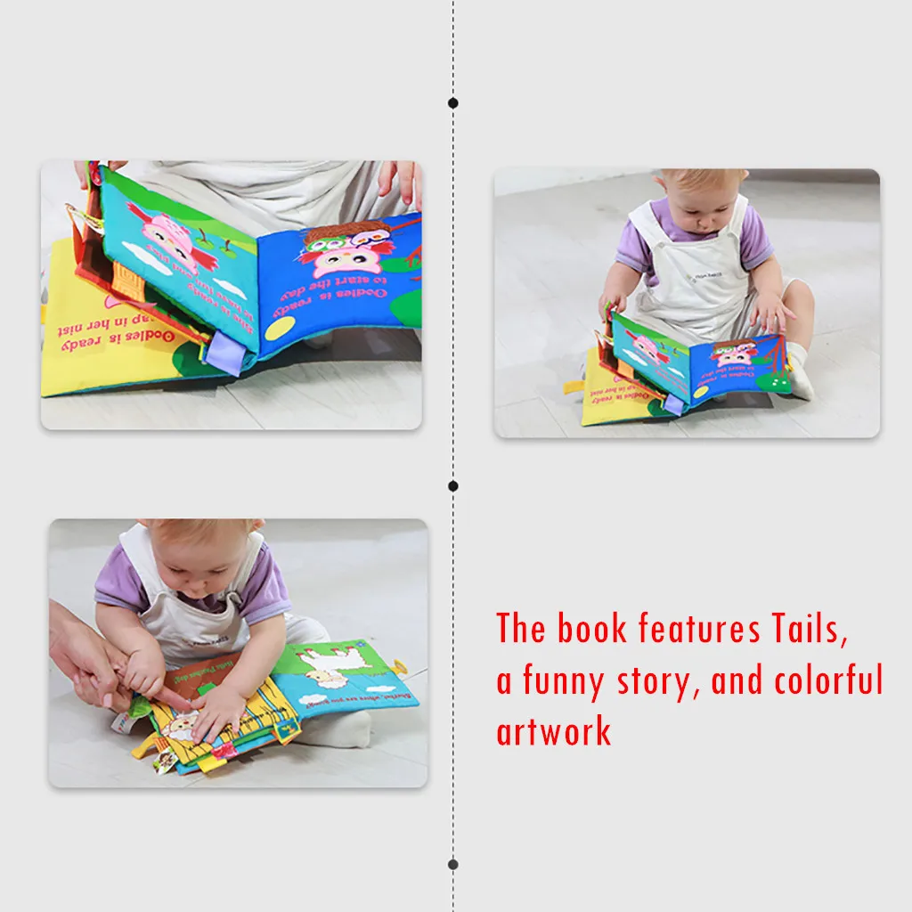 Baby Kids Intelligence Development Animal Cloth Book Educational Cognize Toys Toddler learning tools Interaction Toys #B