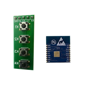 2 Pcs Electronic Accessories: 1 Pcs Keypad 4 Button Key Module Switch & 1 Pcs Esp-Wroom-02 Esp8266 Remote Serial Port Wifi Wirel
2 Pcs Electronic Accessories: 1 Pcs Keypad 4 Button Key Module Switch & 1 Pcs Esp-Wroom-02 Esp8266 Remote Serial Port Wifi Wirel