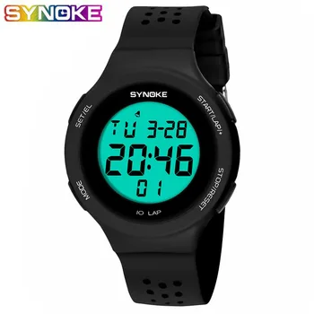 

SYNOKE Sport Kids Digital Watches Led Multi-Function Water Resistant Alarm Clock Date PU Teenager Boys Girls Watch Wristwatch