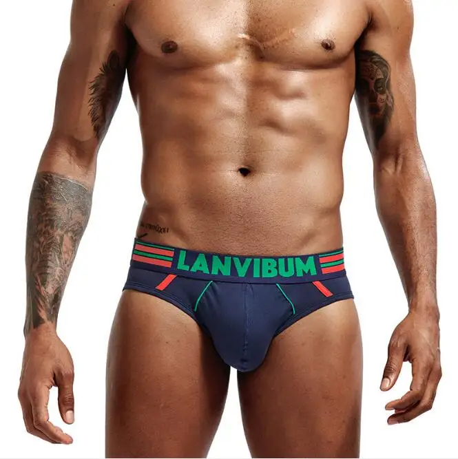 LANVIBUM Men Briefs Breathable Mens Slip Cueca Male Panties Underpants Briefs LA615 
LANVIBUM Men Briefs Breathable Mens Slip Cueca Male Panties Underpants Briefs LA615